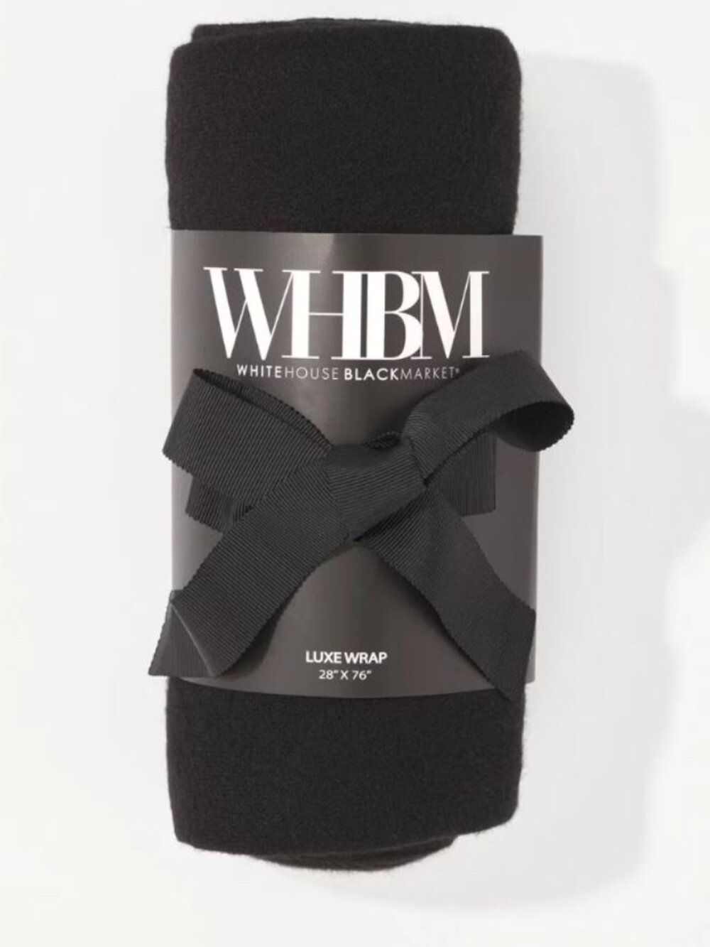 WHBM Black Luxe Wrap